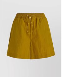 Moncler - Cotton Wide-Leg Knee-Length Shorts - Lyst