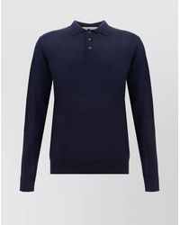 Golden Goose - Virgin Wool Long-Sleeve Polo Shirt - Lyst