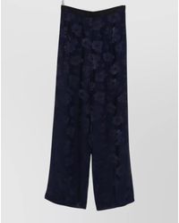 forte_forte - Floral-Print High-Rise Wide-Leg Trousers - Lyst