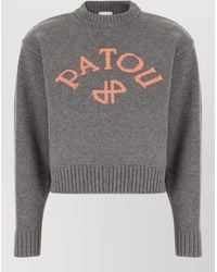 Patou - Wool Blend Sweater Knit Texture Ribbed - Lyst