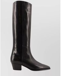 Aeyde - Knee-High Leather Block Heel Boot - Lyst