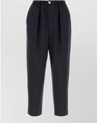 Marni - Wool Mid-Rise Cropped Trousers - Lyst