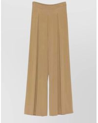 Max Mara - High Waist Wide Leg Bermuda Shorts - Lyst