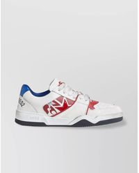 DSquared² - Leather Panelled Low-Top Sneakers - Lyst