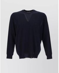Drumohr - Ribbed Wool Cross-Neck Jumper - Lyst