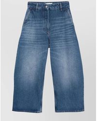 Studio Nicholson - Denim High-Rise Cropped Wide-Leg Jeans - Lyst