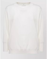 Peserico - Wool Crewneck Sweater Long Sleeve Design - Lyst