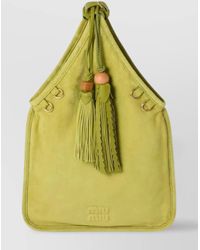 Miu Miu - Suede Bags Featuring Tassel Detail - Lyst