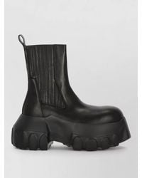 Rick Owens - Leather Ankle Boots Chunky Sole Platform - Lyst