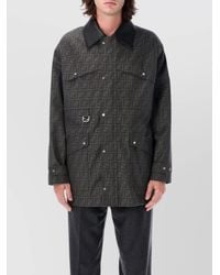 Fendi - Jacquard Logo-Print Lightweight Jacket - Lyst