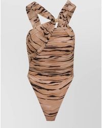 Elisabetta Franchi - Tiger Print One Piece Swimsuit Body - Lyst
