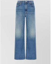 Mother - Denim Wide-Leg Trousers - Lyst