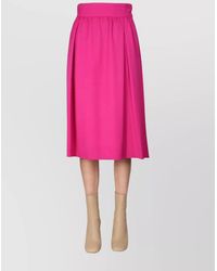 Moschino - Virgin Wool Flared Midi Skirt - Lyst