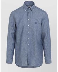 Etro - Linen Long-Sleeve Shirt - Lyst
