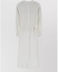 Loulou de Saison - Cotton Poplin Shirt Midi Dress - Lyst
