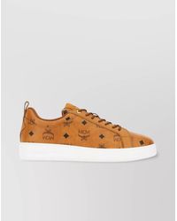 MCM - Printed Low-Top Sneakers - Lyst