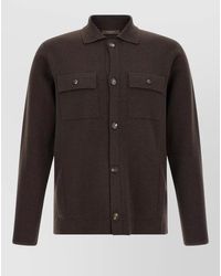 Zanone - Sahara Collared Cardigan Jacket Long Sleeves - Lyst
