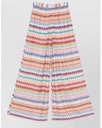 Missoni - Wide Leg Trousers Elastic Waistband Design - Lyst