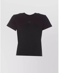 Alexander Wang - Cotton Ribbed Crew-Neck Short-Sleeve T-Shirt - Lyst