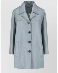 Chloé - Coat Chain Detail Notched Lapel Side Pockets - Lyst