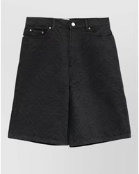 CASABLANCA - Floral-Print Denim Tailored Shorts - Lyst