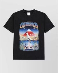 CASABLANCA - Egypt Graphic Print Oversize Cotton T-Shirt - Lyst