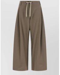 Brunello Cucinelli - Couture Tailored Cropped Wide Leg Pants - Lyst