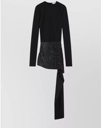 The Attico - Mini Dress With Thermostrass Studs And Asymmetric Hem - Lyst