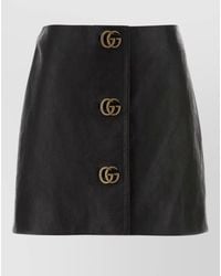 Gucci - Leather Mini Skirt - Lyst