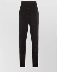 Tom Ford - Sequined Wool High-Rise Straight-Leg Trousers - Lyst