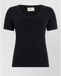 Weekend by Maxmara - Slim Fit Cotton Jersey Round Neck T Shirt - Lyst