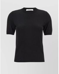 Max Mara - Crew Neck Knit Sweater With Short Sleeves - Lyst