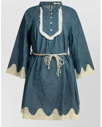 Zimmermann - Awaken Lace Dress Button Detail Belt - Lyst