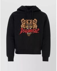 DSquared² - Cotton Sweatshirt With Graphic Print And Hood - Lyst