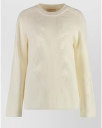 MICHAEL Michael Kors - Merino Wool Crew Neck Ribbed Sweater - Lyst