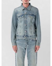 Emporio Armani - Denim Jacket Chest Pockets Long Sleeves - Lyst