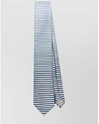 Giorgio Armani - Striped Tie With Pointed Tip And Soft Texture - Lyst