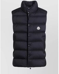 Moncler - Padded Vest With High Collar Design - Lyst