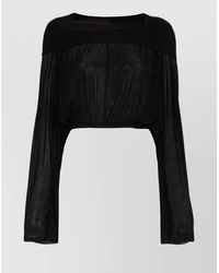 Rick Owens - Cropped Hooded Blouse - Lyst
