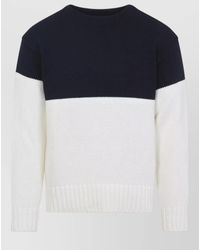 Ralph Lauren - Crew Neck Long Sleeve Color Block Sweater - Lyst