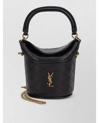 Saint Laurent - Gaby Lambskin Bucket Bag - Lyst