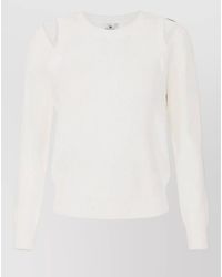 Elisabetta Franchi - Knit Sweatshirt Crew Neck Cut Out Design - Lyst