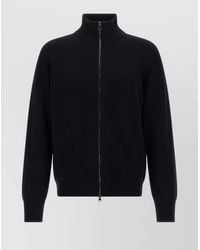 Roberto Collina - Merino Wool Ribbed Cardigan - Lyst