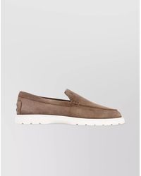 Tod's - Loafers With Round Toe And Rubber Sole - Lyst
