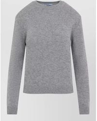 Prada - Cashmere Sweater Hood Scarf Crystal Embroidery - Lyst