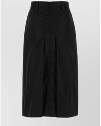 Prada - Nylon Skirt With Belt Loops And Pleated Design - Lyst
