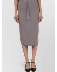 Peserico - Silk Cashmere Wool Midi Skirt - Lyst