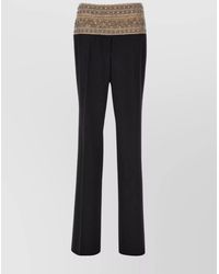 Stella McCartney - Wool Crystal-Embellished Straight-Leg Trousers - Lyst