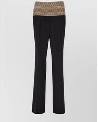 Stella McCartney - Crystal Trousers With Beaded Embellishments And High-Rise Waist - Lyst