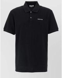 McQueen - Cotton Piqué Short-Sleeve Polo Shirt - Lyst